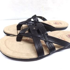 earth spirit sandals black